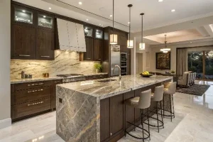 Granite kitchen island counter