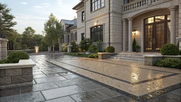 granite paving surface