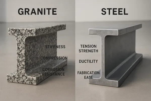 granite vs steel beam