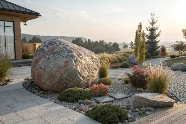 Granite landscape boulder
