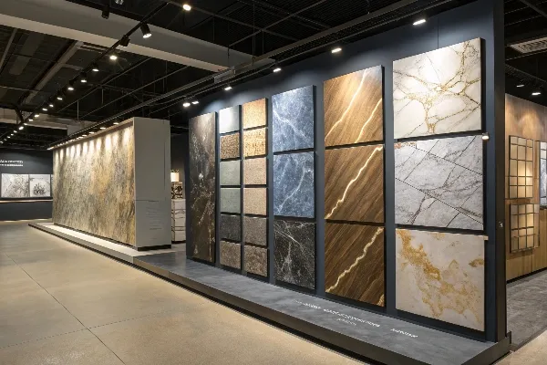 Tiles and granite of different surfaces