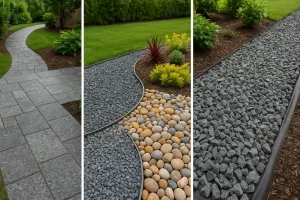 River rock vs. pea gravel