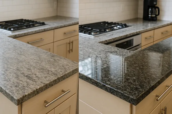 honed vs polished granite countertop comparison